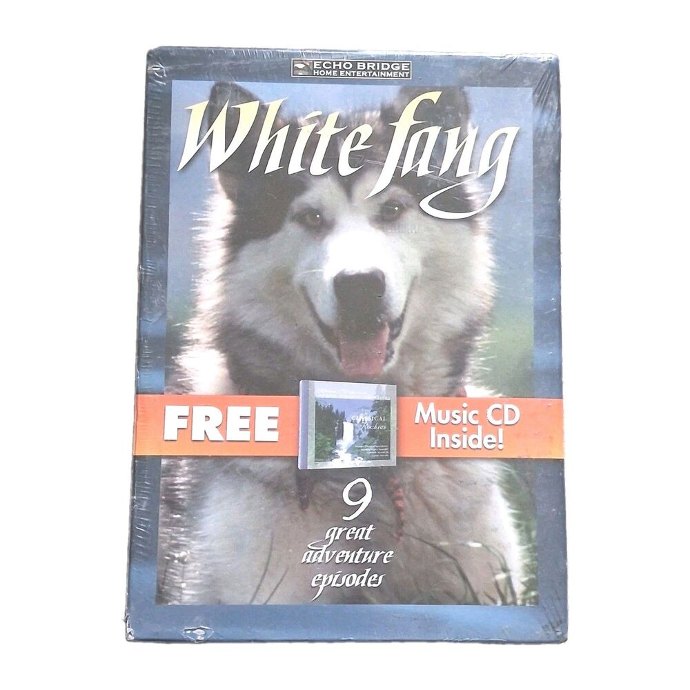 white fang 9 great adventure episodes dvd bonus music cd echo bridge new sealed